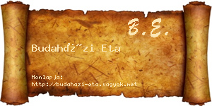 Budaházi Eta névjegykártya